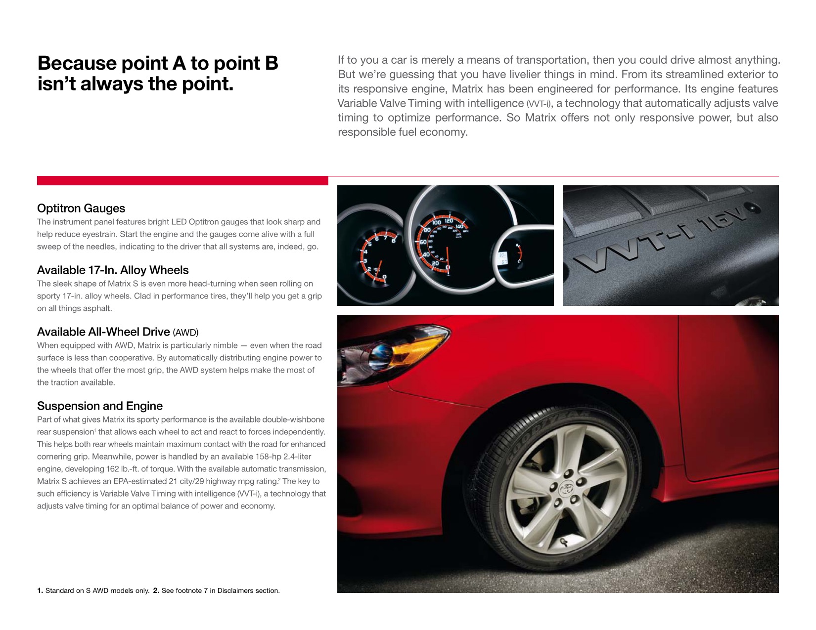 2012 Toyota Matrix Brochure Page 9